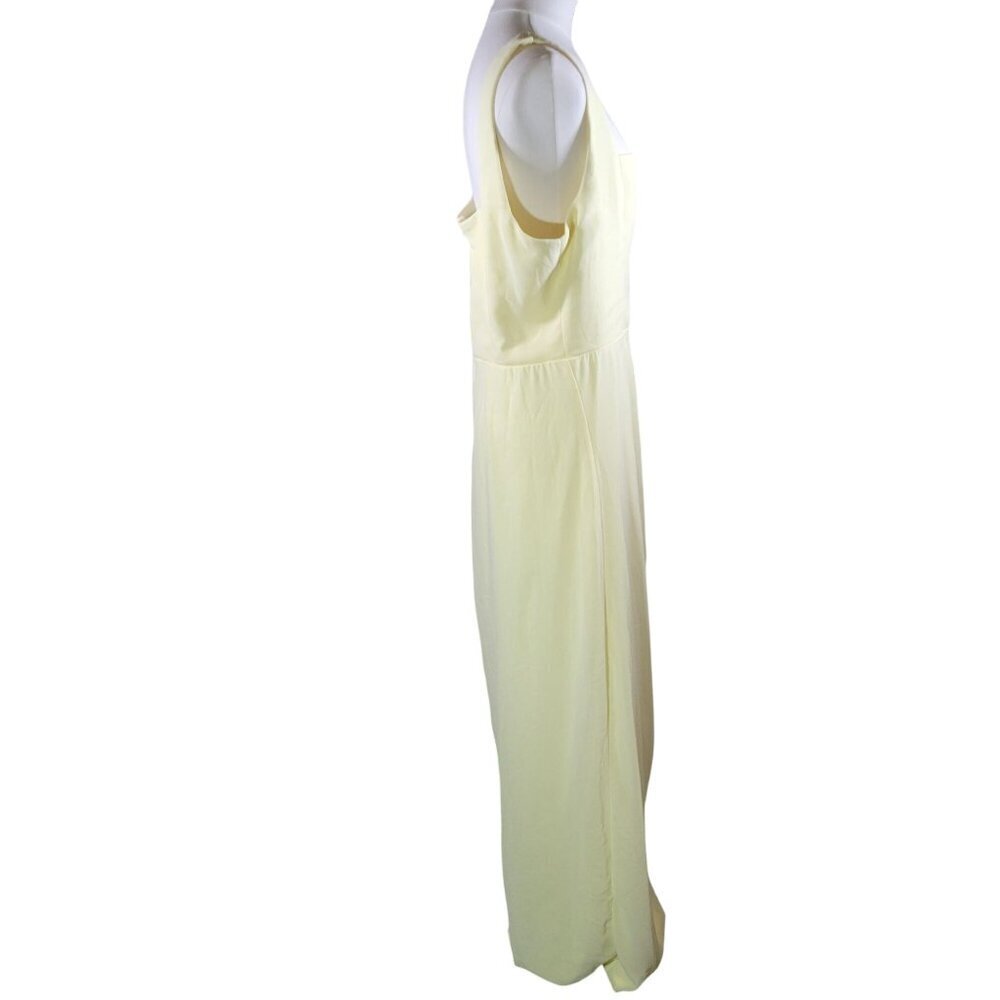 Lulus Glamorous Disposition Light Yellow Ruched Maxi Dress Size XL - Picture 5 of 7